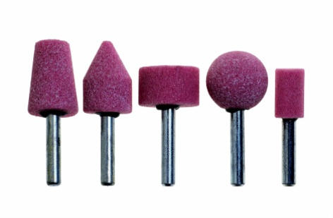 Grinding Points Set of 5 - Rotary Tool Bits Abrasive Stones - Various Shapes for Polishing
