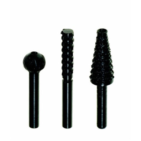 Rotary Rasp Set - 3 Piece Burr Set for Wood Carving, Shaping, and Grinding