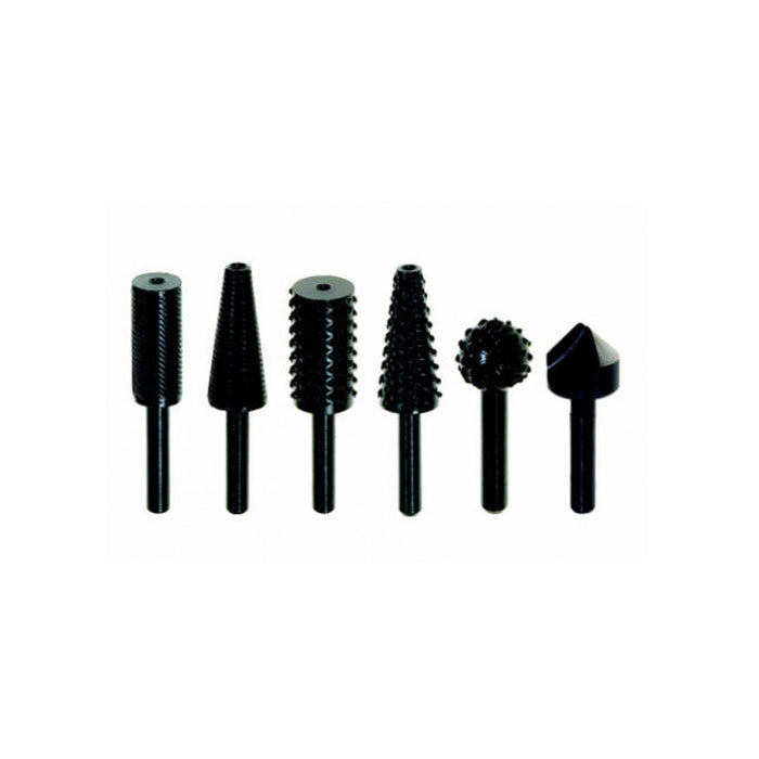 Rotary Rasp Set - 6 Piece Burr Set for Wood Carving, Grinding & Shaping - Power Tool Accessories - Chavda.com