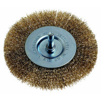 Brass Coated Steel Wire Wheel Brush 40mm - Rust Removal, Cleaning, Deburring