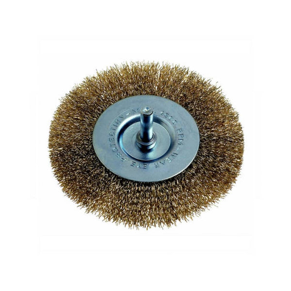WIRE WHEEL BRUSH 100MM DBL.THI for Metal Cleaning - Chavda.com