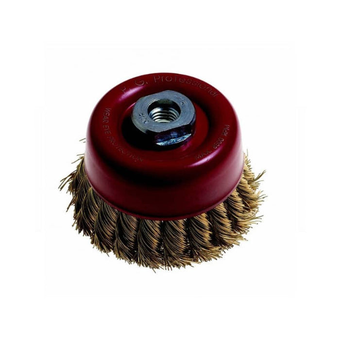 Knotted Wire Cup Brush 85mm for Angle Grinder | Heavy Duty Rust & Paint Removal Tool - chavda.com