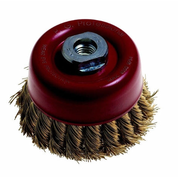 Knotted Wire Cup Brush 100mm | Steel Grinder Brush | Heavy Duty | Chavda