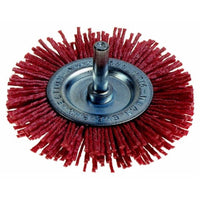 75mm Red Nylon Wheel Brush - Polishing Brush, Deburring Brush