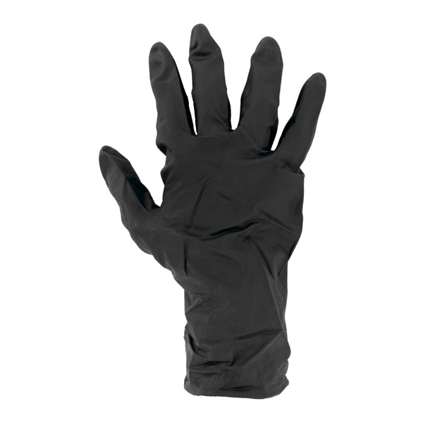 Black Nitrile Gloves Extra Large, 50 Count, High Density - Disposable Examination Gloves for Work & Safety - chavda.com