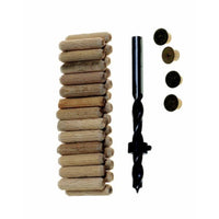 10mm Dowel Kit: Wood Dowels, Doweling Jig, and Drill Bit for Woodworking