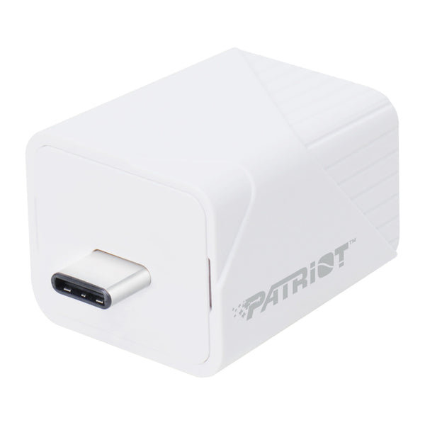 Patriot iLuxe Cube 128GB Type-C Smart Backup Solution - White-PI128GCUW30C