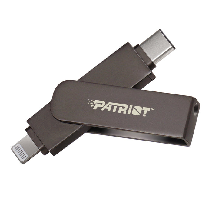 Patriot iLuxe Stick C 256GB USB 3.2 GEN 1 Type C + Lightning Flash Drive - Black-PI256GSKM30CL