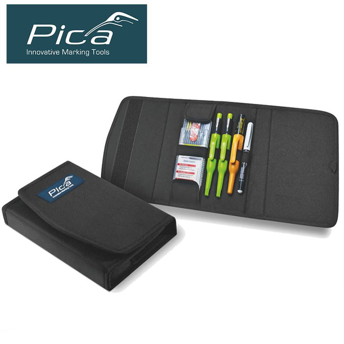 Pica Master-Set Plumber: Marking Tools Kit for Plumbers, Tilers & Electricians - Pica-Dry Pen, Refills, Deep Hole Marker