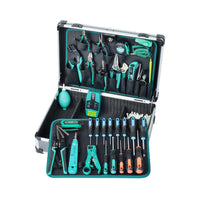 PROSKIT PK-1938M1 PROFESSIONAL TELECOM AND NETWORKING TOOL KIT WITH MT-7063 POE CABLE TESTER - NET-PK-1938M1