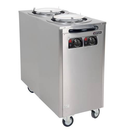 ANVIL Plate Lowerator Heated Double Mobile PLK0002 - Stainless Steel Plate Warmer for Restaurants