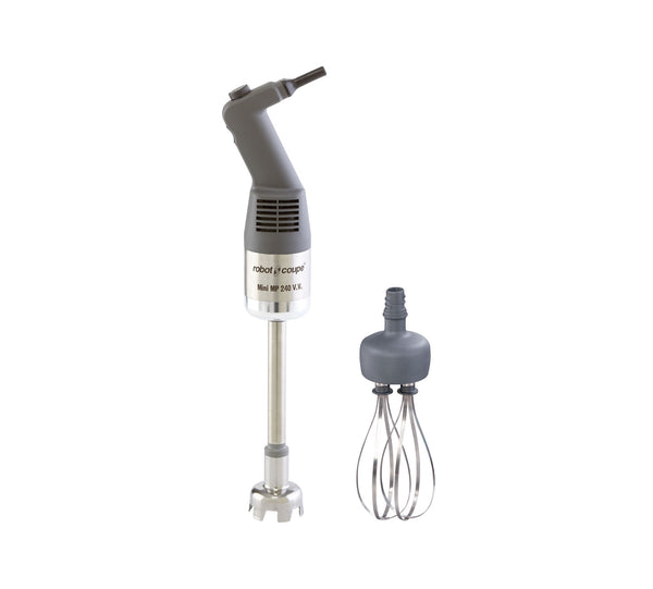 ROBOT COUPE Power Mixer Mini 240: Immersion Blender with Whisk & Knife - Professional Grade Stick Blender