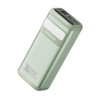 ROMOSS PMT30 30000mAh Power Bank - 30W Fast Charge, Green. Portable Charger for Phones, Tablets. Long Lasting Battery Backup