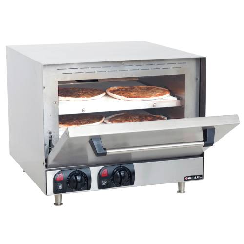 ANVIL Commercial Pizza Oven - Twin Shelf, Small Size, Stainless Steel Construction