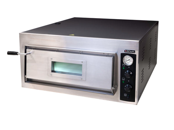 ANVIL POA1120 Pizza Oven - Single Deck Commercial Oven with Ceramic Plates, Temperature Gauge, and Interior Light. Buy at chavda.com!