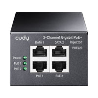 Cudy 2-Channel Gigabit PoE+ Injector: Power Over Ethernet Solution for IP Cameras, VoIP Phones & WiFi Access Points