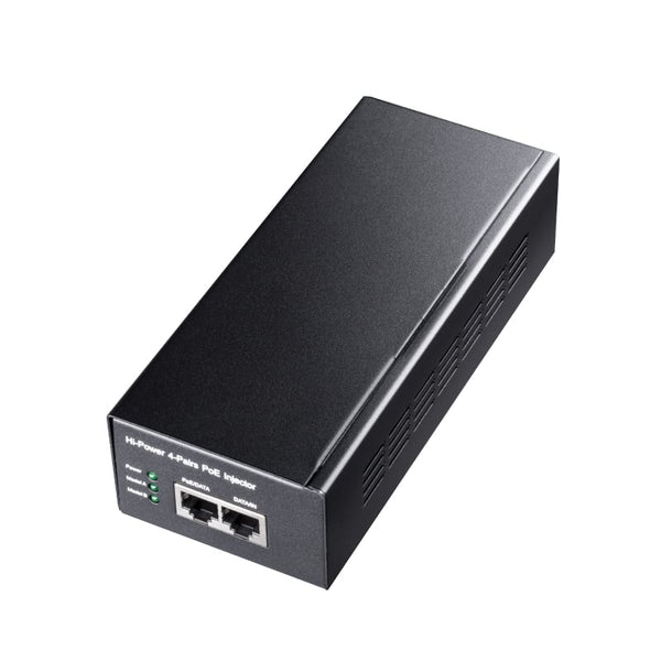 CUDY 60W Gigabit PoE+ Injector | Power over Ethernet | High Power, Data Transmission | Black