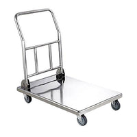 Stainless Steel Platform Push Trolley Cart - Industrial Material Handling