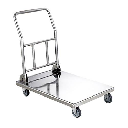 Stainless Steel Platform Push Trolley Cart - Industrial Material Handling