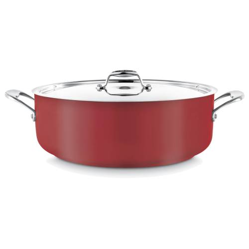 PUJADAS Pot (Red )Low Casserole 8.9L W/Lid - PRC0089
