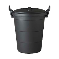 PRID0025 - REFUSE BIN ROUND 70L BLACK PRIDE