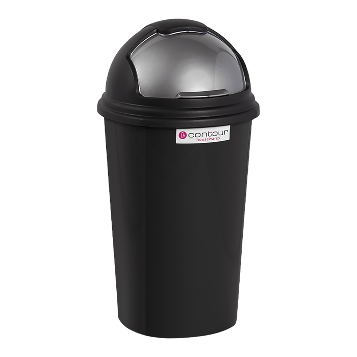 PRID0030 - REFUSE BIN ROUND FLIP LID 25L BLACK