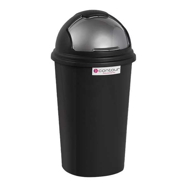 PRID0030 - REFUSE BIN ROUND FLIP LID 25L BLACK