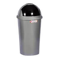 PRID0035 - REFUSE BIN ROUND FLIP LID 25L SILVER