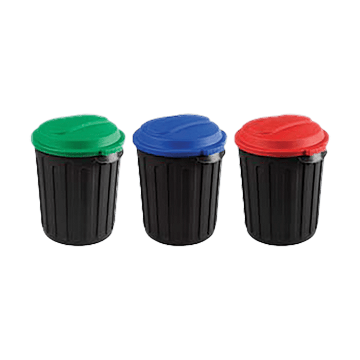 Refuse Bin Round Set(3)70 L Redblu&Grxxx Prid0055
