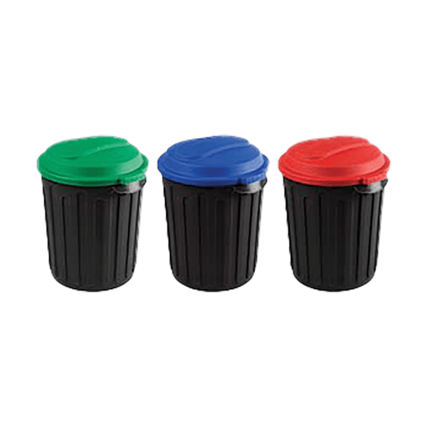Refuse Bin Round Set(3)60 L Redblu&Grxxx Prid0050
