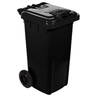 PRID0060 - REFUSE BIN WHEELIE  80L BLACK LID PRIDE