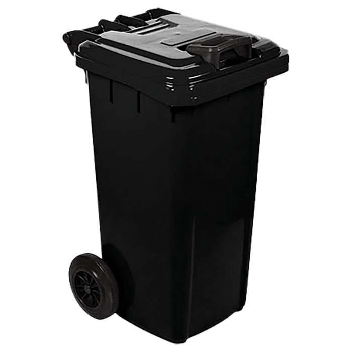 PRID0060 - REFUSE BIN WHEELIE  80L BLACK LID PRIDE
