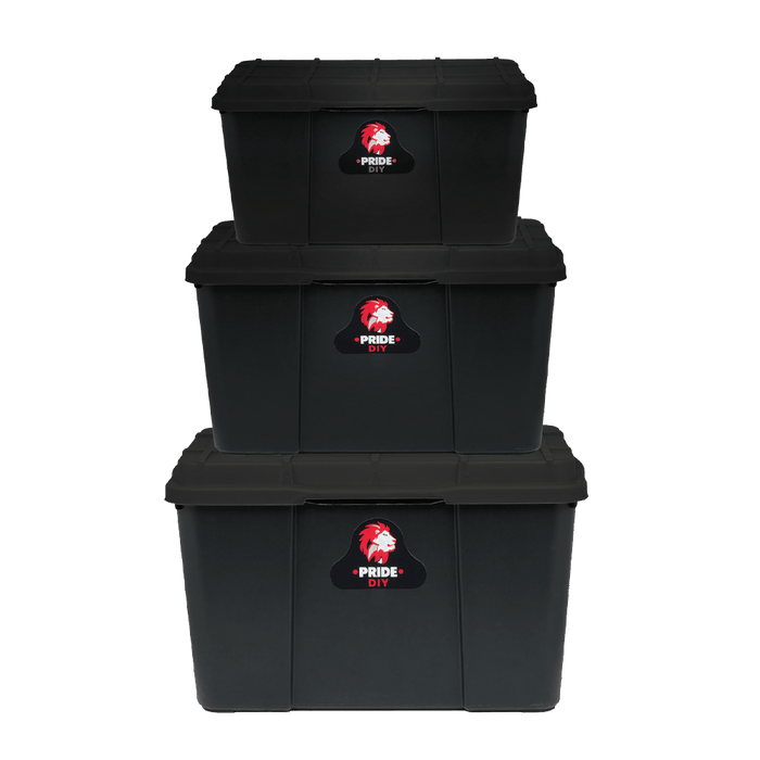 PRID0080 - STORAGE BOX FULL BLACK P/3 PRIDE