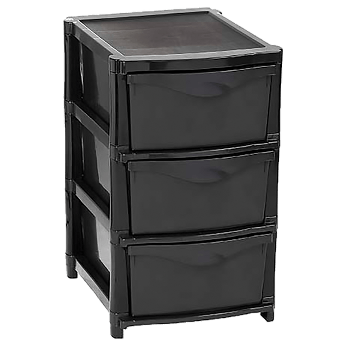 Drawer Unit 3 Drawer Black Unassem Xxx Prid0155