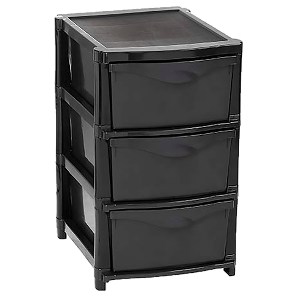 Drawer Unit 3 Drawer Black Unassem Xxx Prid0155