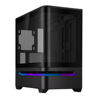 Asus Prime AP202 ARGB Curved Tempered Glass Micro-ATX Chassis – Black-PRIMEAP202-BK