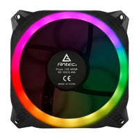 Antec Prizm 120 ARGB Case Fan 5 Pack + Controller - Black-PRIZM 120 ARGB 5+C