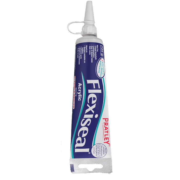 Pratley Flexiseal White Acrylic Sealant: Flexible Adhesive for Cracks and Sealing