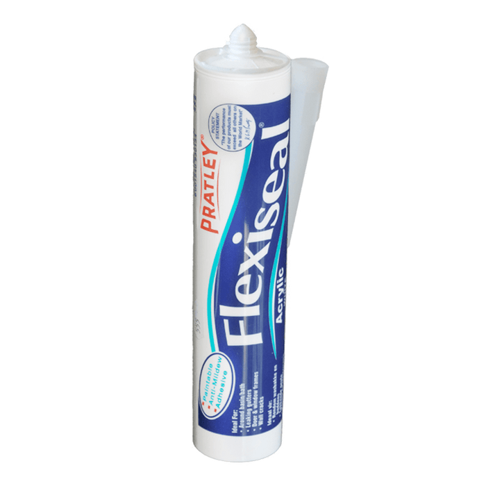 Pratley Flexiseal Acrylic Sealant - Paintable Anti-Mildew Adhesive Caulk