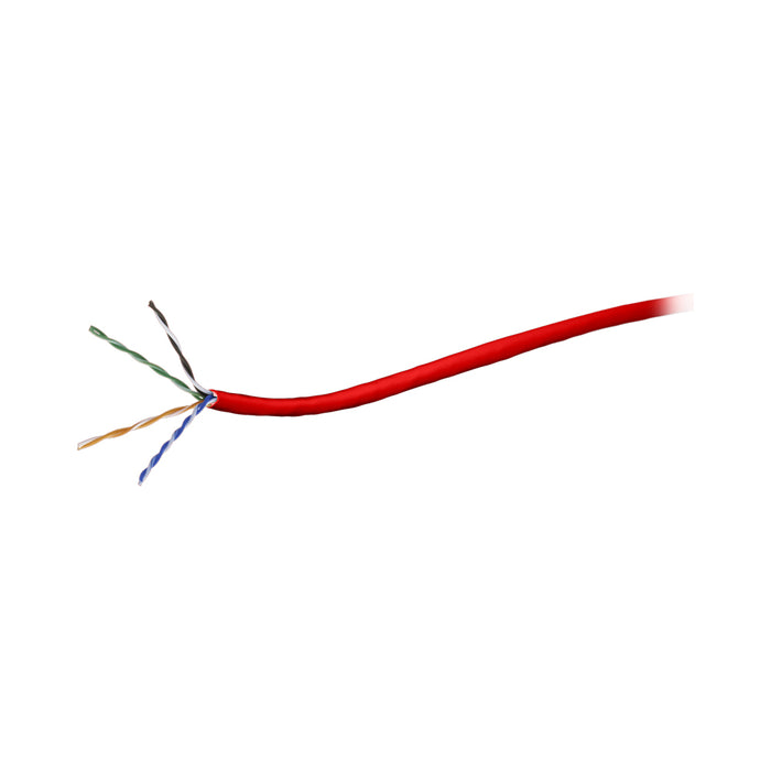 LINKQNET CAT5E UTP SOLID NETWORK CABLE - RED (SOLD PER METER OR 500M DRUM) - NET-CAT5STCAB500-RED