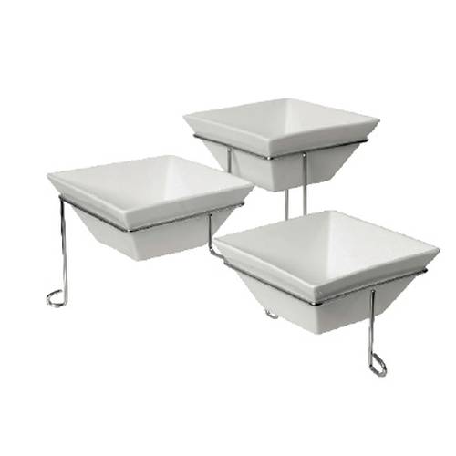 FORTIS Triple Square Plate Stand - 3 X 172Mm / 120Mm / 180Mm / 240Mm (1) - PS-FS03B[L]