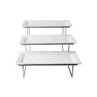 3-Tier Rectangular Display Stand - Buffet Server - Food Presentation - chavda.com