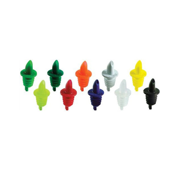 CATER ACE Plastic Speed Pourers - Assorted Colours (Pack Of 10) - PSP0001