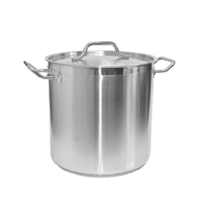 14 Liter Stainless Steel Stock Pot with Lid | Durable Kitchen Cookware for Soups, Stews, and More
