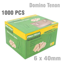 PRO-TECH Domino Dowels 6x40mm 1000pc Box: Beech Wood Joinery Tenons for Woodworking Projects, Domino Tenon by chavda.com