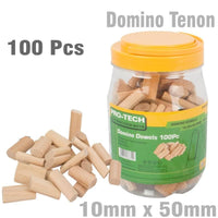 Domino Tenons 10x50mm 100pc Beech Wood Dowels for Woodworking Joints. Pro-Tech Router Bits.