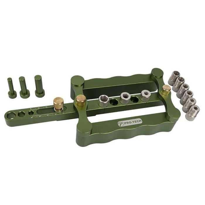 Pro-Tech Dowel Jig Self-Centering Kit 6/8/10mm Woodworking Tool - Accurate Drilling & Joinery