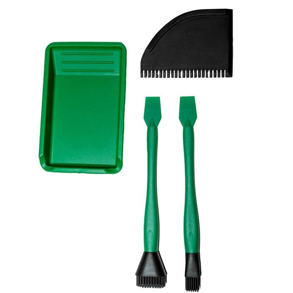 GLUE SET SILICONE 4PC TRAY SCRAPER AND 2PC BRUSH