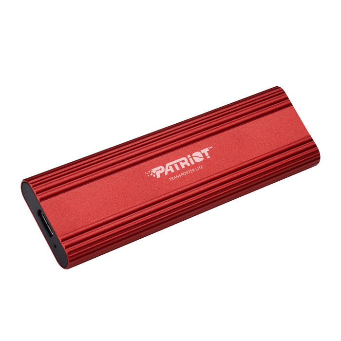 Patriot Transporter Lite 512GB USB3.2 Type-C External Portable SSD - Red-PTPL512GPEC