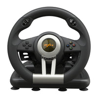 PXN V3 PRO Gaming Steering Wheel: Racing wheel for PC, PS3, PS4, Xbox, Switch. Dual vibration, linear pedals. Immersive simulation.